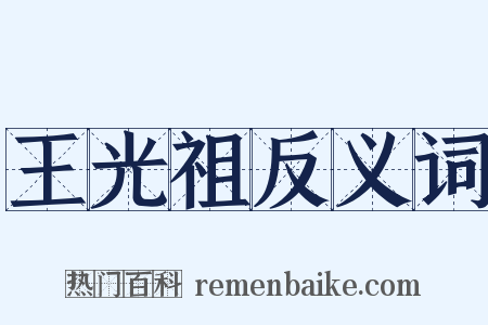 王光祖反义词是什么意思的图片